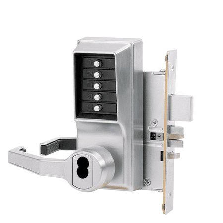 KABA Simplex Mortise Combination Lever Lock, Key Override, Passage, Lockout, 6/7-Pin SFIC Prep, Les KABA-L8146B-26D-41
